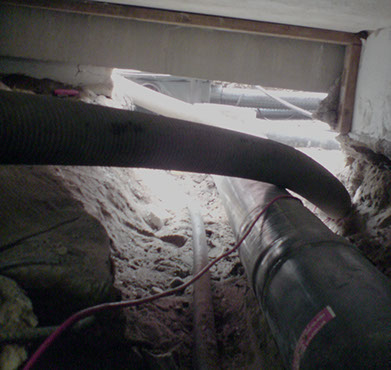 alapohjan viemäri, alapohjan imurointi, tuulettuva-alapohja